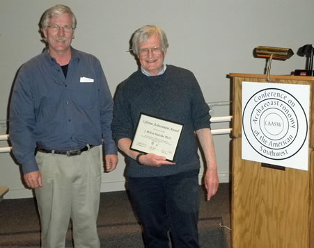 Dr. Malville received lifetime achievement award